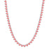 Juicy Bezel Set Coral Heart Tennis Necklace