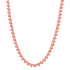 Juicy Bezel Set Coral Heart Tennis Necklace