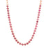 Square Bezel Set Pink Tourmaline Statement Necklace