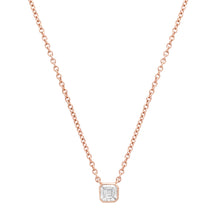 Bezel Set Asscher Cut Diamond Necklace