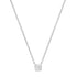 Bezel Set Asscher Cut Diamond Necklace