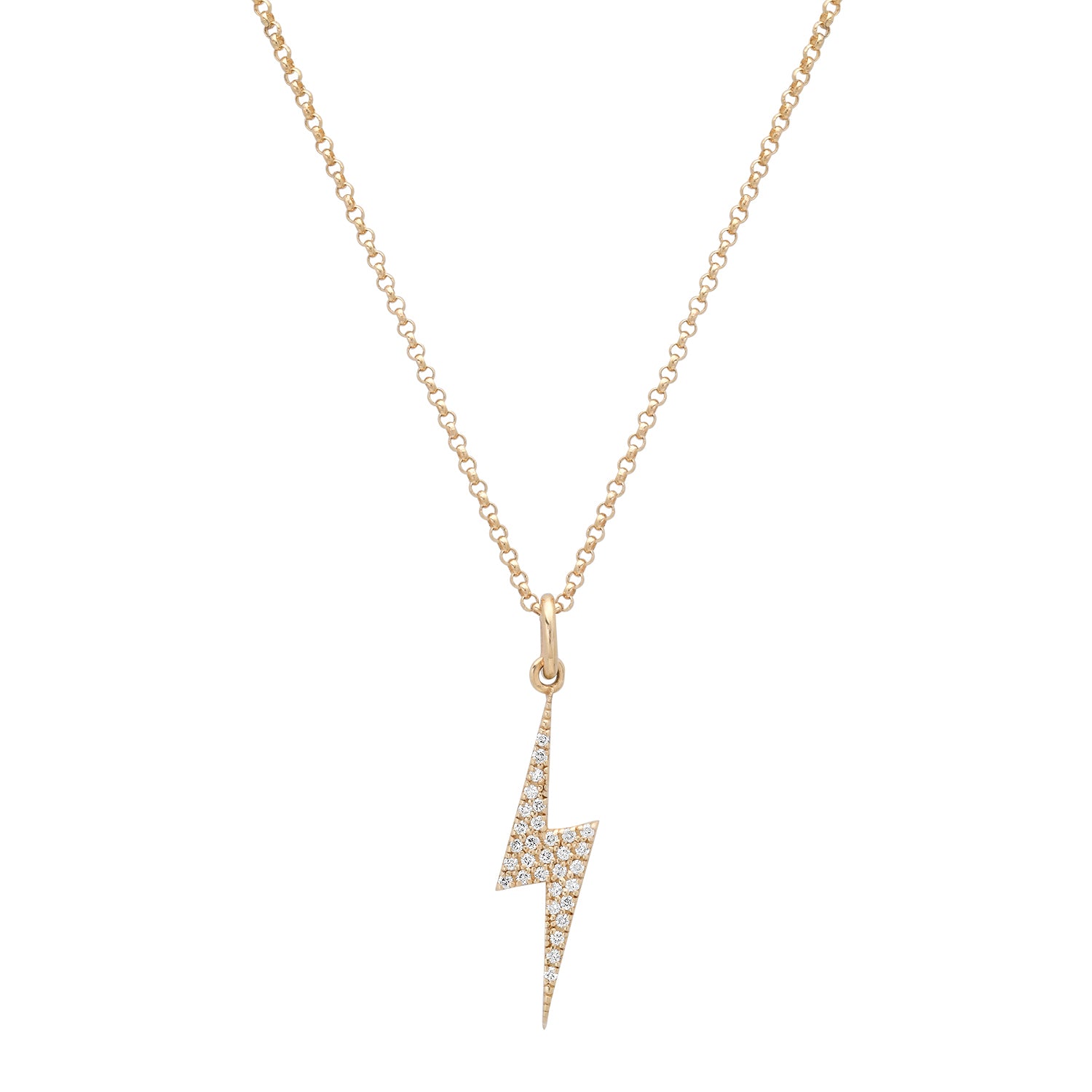 Diamond Lightning Strike Necklace