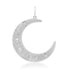 Sparkle Eclipse Fluted Diamond Crescent Moon Charm