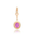 Bezel Set Pink Sapphire Dangle Drop Charm