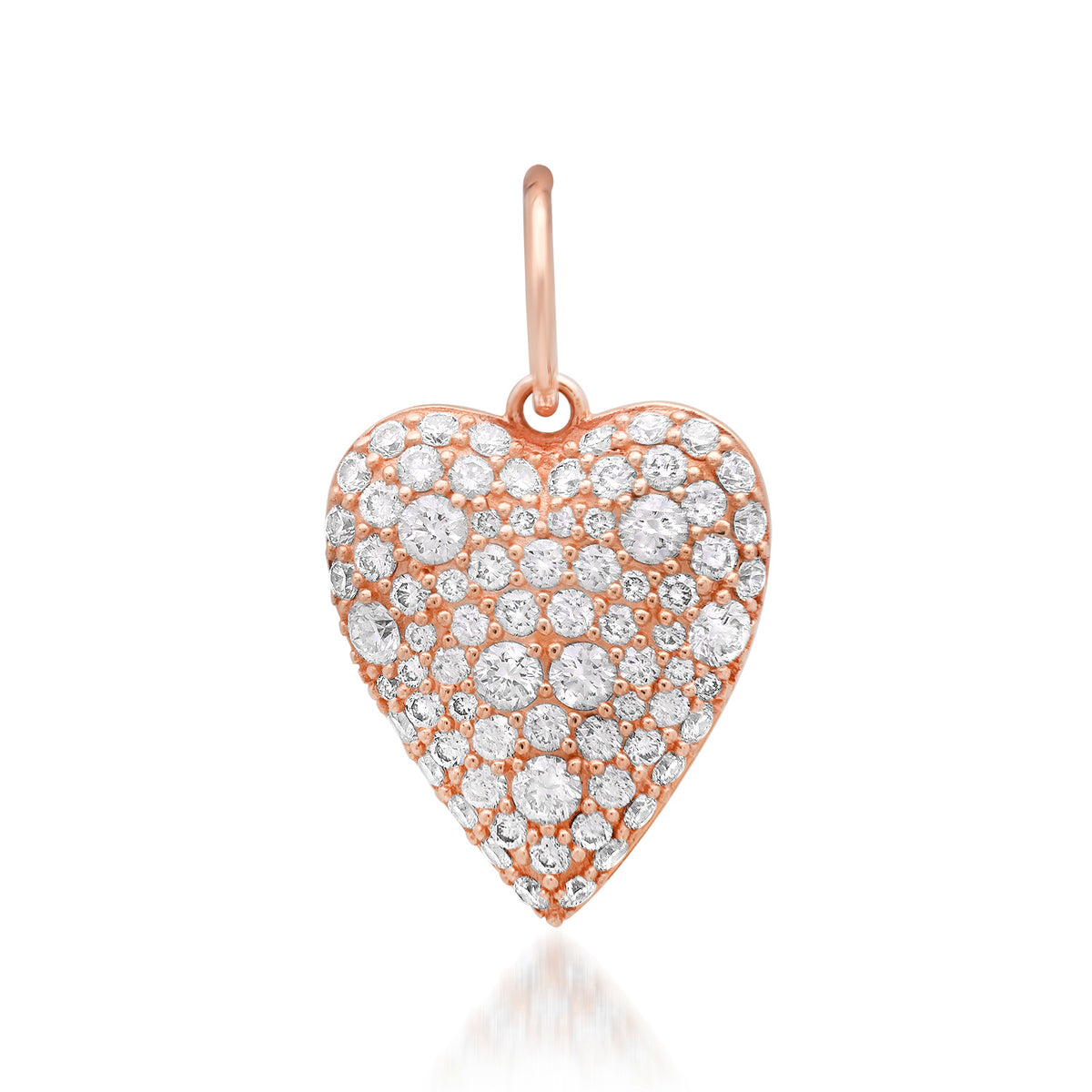 Little Love Scattered Diamond Heart Charm Pendant