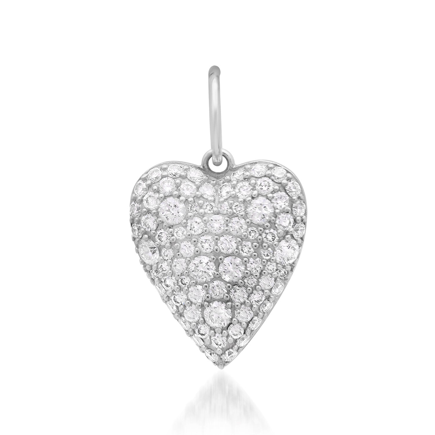 Little Love Scattered Diamond Heart Charm Pendant