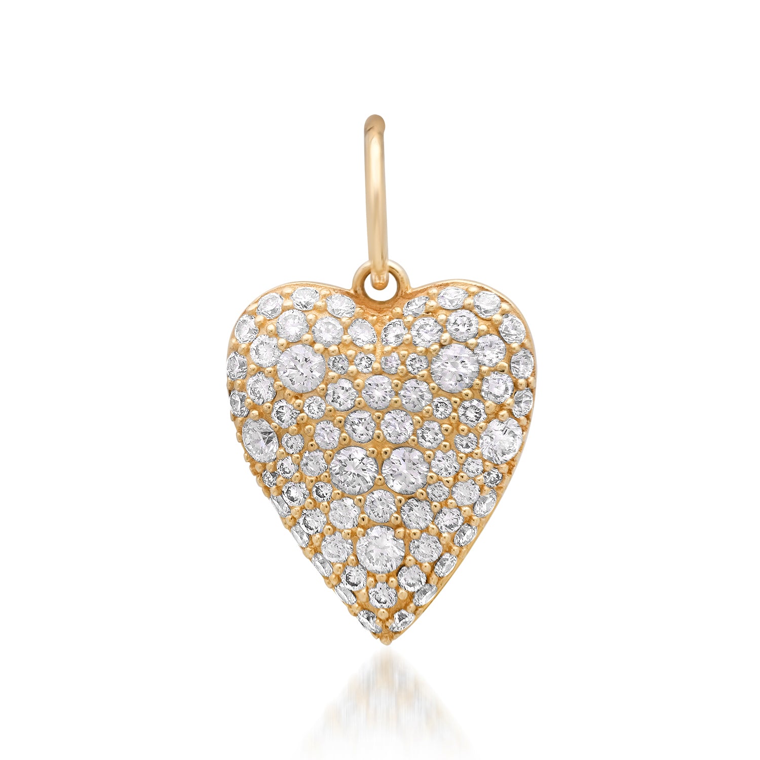 Little Love Scattered Diamond Heart Charm Pendant