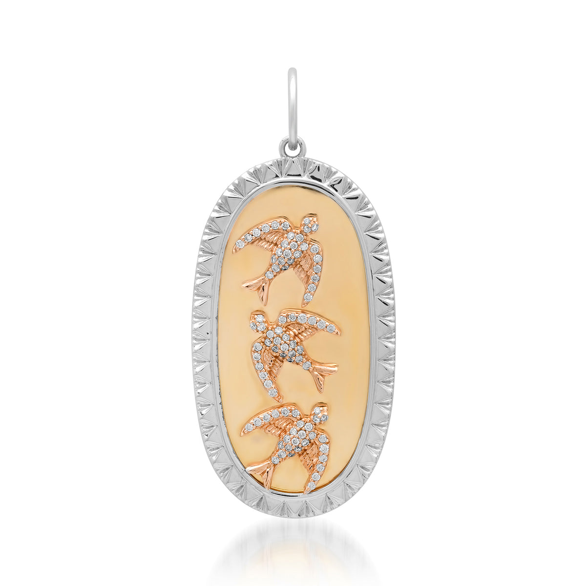 Three Tone Hummingbird Plaque Charm