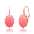 Oversized Oval Coral Drop Earrings