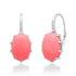 Oversized Oval Coral Drop Earrings