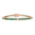 Diamond Tennis Bracelet with Bezel Set Diamond Hearts