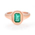 Emerald Cut Emerald Pinky Ring