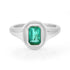 Emerald Cut Emerald Pinky Ring