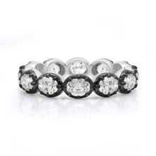 Diamond Oval Eternity Band with Black Rhodium