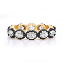 Diamond Oval Eternity Band with Black Rhodium