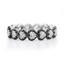 Diamond Hearts Eternity Band with Black Rhodium