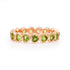Petite Bezel Set Gemstone Heart Eternity Ring