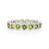 Petite Bezel Set Gemstone Heart Eternity Ring