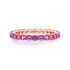 Pink Sapphire or Black Diamond Eternity Band Ring