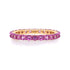 Pink Sapphire or Black Diamond Eternity Band Ring