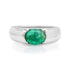 Flush Emerald Cabochon Band Ring
