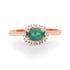 Petite Emerald Ring with Diamond Frame