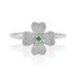 Petite Emerald & Diamond Clover Ring