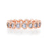 Petite Bezel Set Gemstone Heart Eternity Ring
