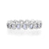 Petite Bezel Set Gemstone Heart Eternity Ring