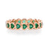 Petite Bezel Set Gemstone Heart Eternity Ring