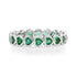 Petite Bezel Set Gemstone Heart Eternity Ring