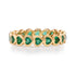 Petite Bezel Set Gemstone Heart Eternity Ring