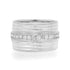 Pave Diamond Row Fluted Band Ring