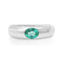 Petite Bezel Set Emerald Band Ring