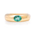 Petite Bezel Set Emerald Band Ring