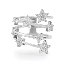 Stunning Diamond Star Statement Wrap Ring