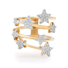 Stunning Diamond Star Statement Wrap Ring