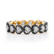 Diamond Hearts Eternity Band with Black Rhodium