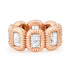 Emerald Cut Fluted Bubble Bezel Lab Grown Diamond Eternity Ring