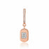 Personalized Plaque Initial Drop Diamond Huggie Hoop Earring