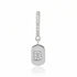 Personalized Plaque Initial Drop Diamond Huggie Hoop Earring