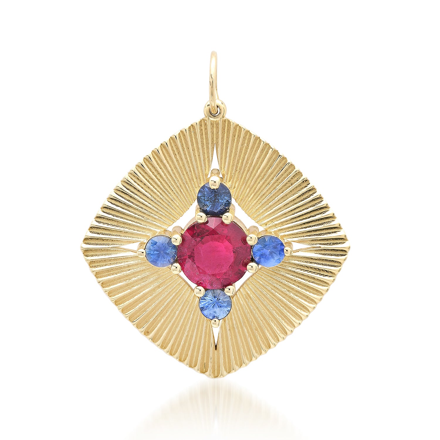 Guiding Light Charm with Tourmaline & Sapphire