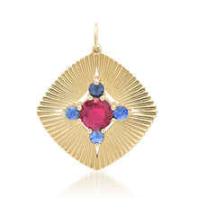Guiding Light Charm with Tourmaline & Sapphire