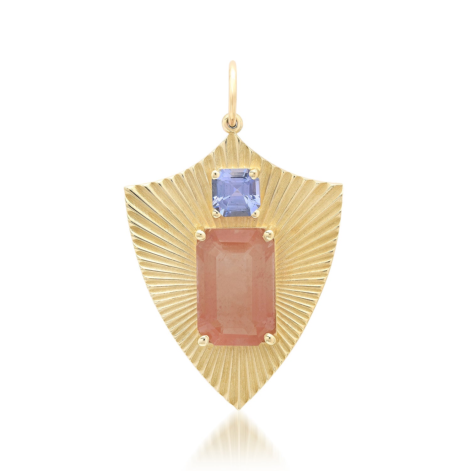 Protection Light Charm with Andesine Labradorite & Sapphire