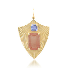 Protection Light Charm with Andesine Labradorite & Sapphire