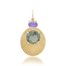 Joy Light Charm with Green Tourmaline & Purple Sapphire