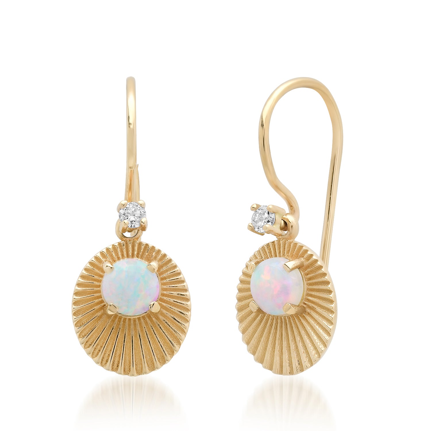 Joylight Earrings with Opals & Diamonds