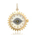 Functional White Mother of Pearl & Diamond Evil Eye Spike Clock Charm