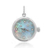 Functional Blue Mother of Pearl & Diamond Galaxy Clock Charm