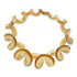 Vintage Sculptural Gold Swirl Bracelet with Flush Clasp